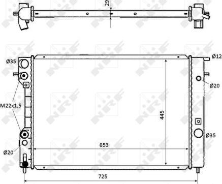 NRF 53871 - Radiators, Motora dzesēšanas sistēma autodraugiem.lv