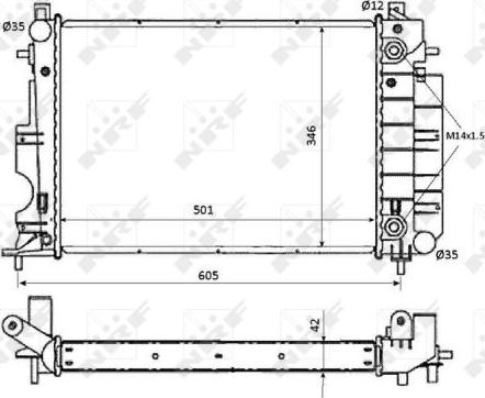 NRF 53873 - Radiators, Motora dzesēšanas sistēma autodraugiem.lv