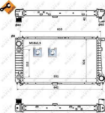 NRF 53877 - Radiators, Motora dzesēšanas sistēma autodraugiem.lv