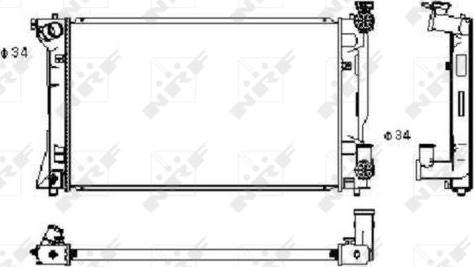 NRF 53394 - Radiators, Motora dzesēšanas sistēma autodraugiem.lv