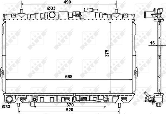 NRF  53356 - Radiators, Motora dzesēšanas sistēma autodraugiem.lv