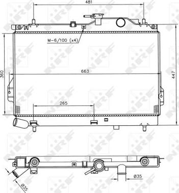 NRF 53364 - Radiators, Motora dzesēšanas sistēma autodraugiem.lv