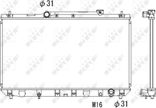 NRF 53307 - Radiators, Motora dzesēšanas sistēma autodraugiem.lv