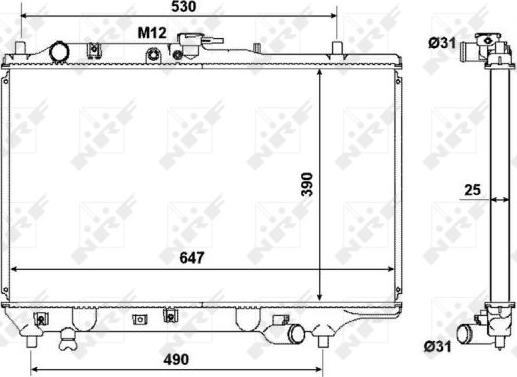 NRF 53310 - Radiators, Motora dzesēšanas sistēma autodraugiem.lv