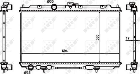 NRF 53386 - Radiators, Motora dzesēšanas sistēma autodraugiem.lv