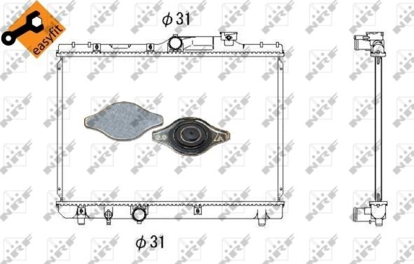 NRF 53339 - Radiators, Motora dzesēšanas sistēma autodraugiem.lv