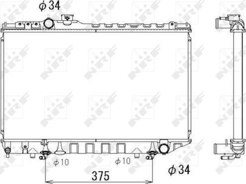 NRF 53334 - Radiators, Motora dzesēšanas sistēma autodraugiem.lv