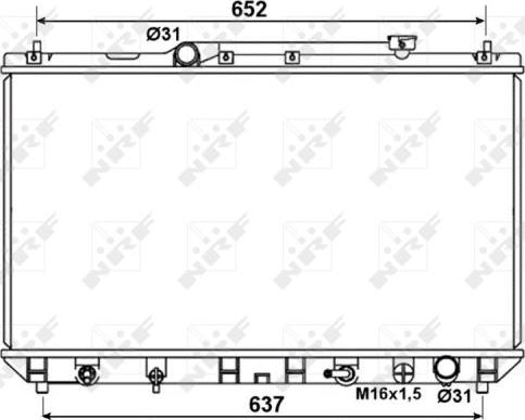 NRF 53374 - Radiators, Motora dzesēšanas sistēma autodraugiem.lv