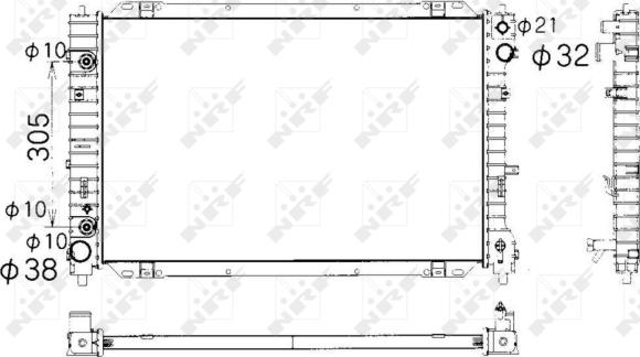 NRF 53377 - Radiators, Motora dzesēšanas sistēma autodraugiem.lv