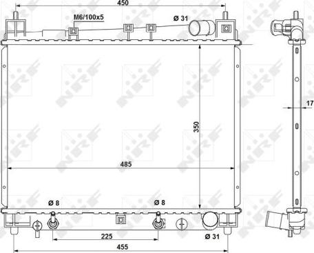 NRF 53212 - Radiators, Motora dzesēšanas sistēma autodraugiem.lv