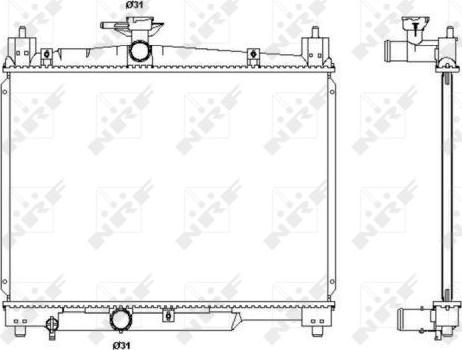 NRF 53270 - Radiators, Motora dzesēšanas sistēma autodraugiem.lv