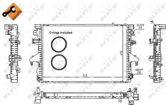 NRF 53795 - Radiators, Motora dzesēšanas sistēma autodraugiem.lv