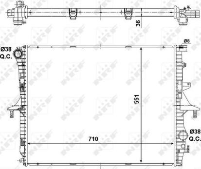 NRF 53798 - Radiators, Motora dzesēšanas sistēma autodraugiem.lv