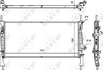 NRF 53746 - Radiators, Motora dzesēšanas sistēma autodraugiem.lv