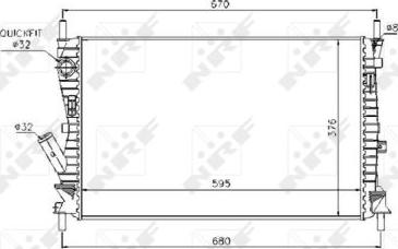 NRF 53743 - Radiators, Motora dzesēšanas sistēma autodraugiem.lv