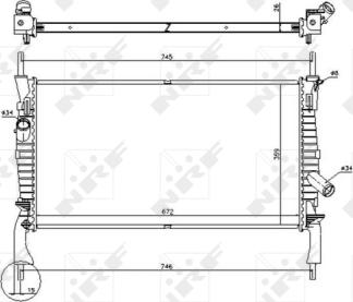 NRF 53742 - Radiators, Motora dzesēšanas sistēma autodraugiem.lv