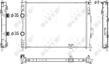 NRF 53755 - Radiators, Motora dzesēšanas sistēma autodraugiem.lv