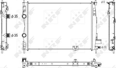 NRF 53756 - Radiators, Motora dzesēšanas sistēma autodraugiem.lv