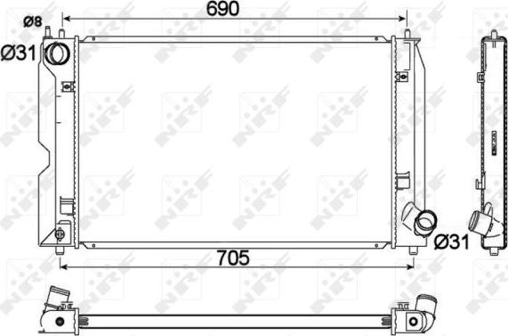 NRF 53765 - Radiators, Motora dzesēšanas sistēma autodraugiem.lv