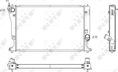 NRF 53768 - Radiators, Motora dzesēšanas sistēma autodraugiem.lv