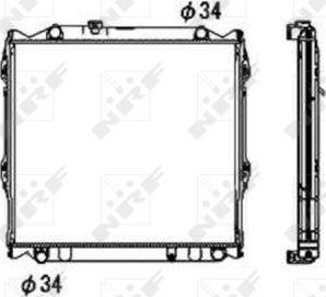 NRF 53708 - Radiators, Motora dzesēšanas sistēma autodraugiem.lv