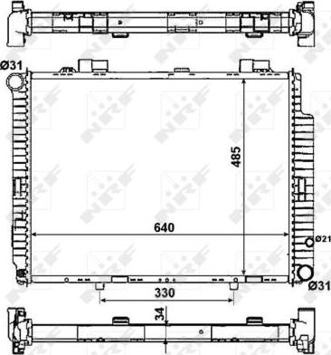 NRF 53784 - Radiators, Motora dzesēšanas sistēma autodraugiem.lv