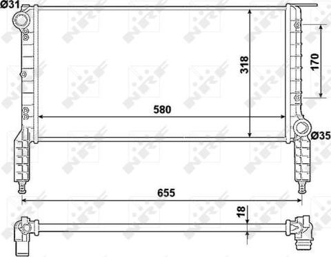 NRF 53788 - Radiators, Motora dzesēšanas sistēma autodraugiem.lv