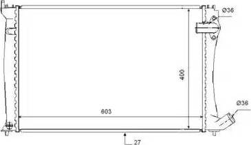 NRF 53735 - Radiators, Motora dzesēšanas sistēma autodraugiem.lv