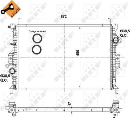 NRF 53737 - Radiators, Motora dzesēšanas sistēma autodraugiem.lv