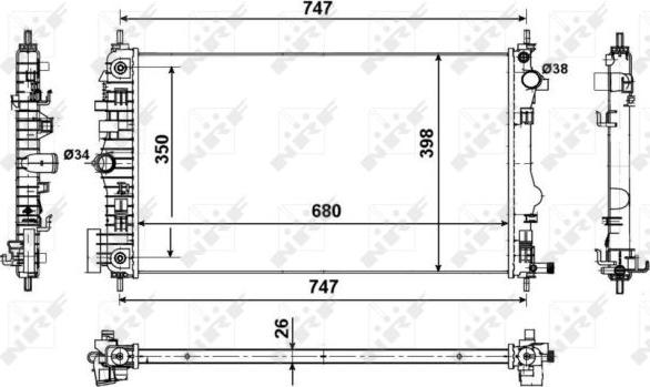 NRF 53775 - Radiators, Motora dzesēšanas sistēma autodraugiem.lv