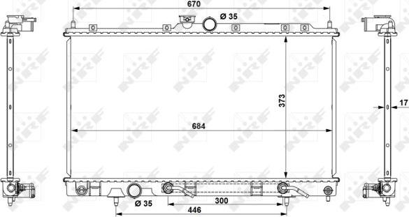 NRF 53778 - Radiators, Motora dzesēšanas sistēma autodraugiem.lv