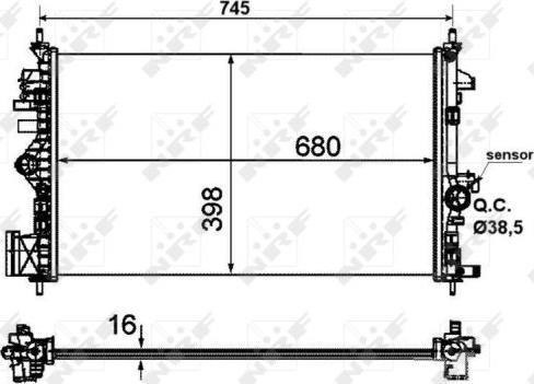 NRF 53773 - Radiators, Motora dzesēšanas sistēma autodraugiem.lv