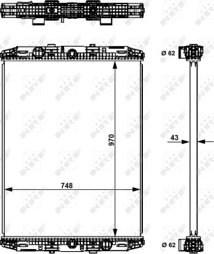 NRF 529551 - Radiators, Motora dzesēšanas sistēma autodraugiem.lv