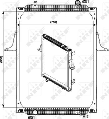 NRF 529700 - Radiators, Motora dzesēšanas sistēma autodraugiem.lv