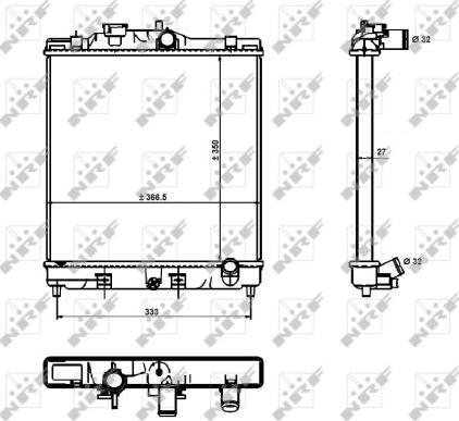 NRF 526356 - Radiators, Motora dzesēšanas sistēma autodraugiem.lv