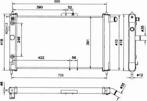 NRF 52054 - Radiators, Motora dzesēšanas sistēma autodraugiem.lv