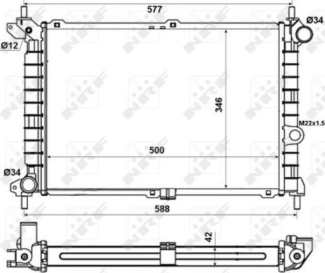 NRF 52142 - Radiators, Motora dzesēšanas sistēma autodraugiem.lv