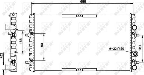 NRF 52160 - Radiators, Motora dzesēšanas sistēma autodraugiem.lv