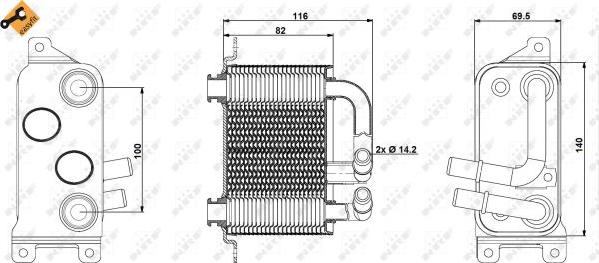 NRF 31191 - Eļļas radiators, Automātiskā pārnesumkārba autodraugiem.lv