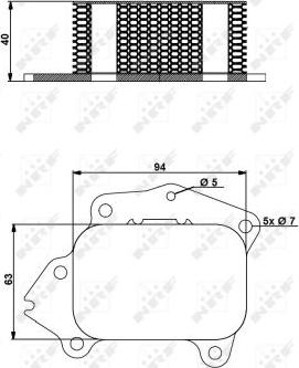 NRF 31174 - Eļļas radiators, Motoreļļa autodraugiem.lv