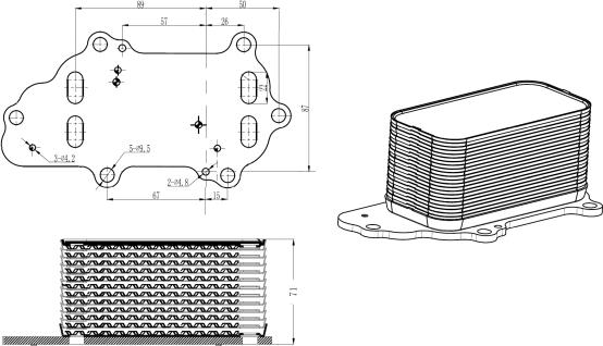 NRF 31848 - Eļļas radiators, Motoreļļa autodraugiem.lv