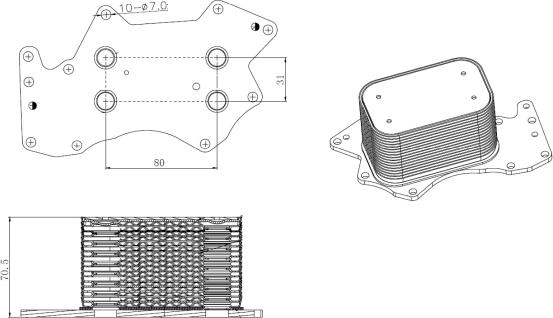 NRF 31816 - Eļļas radiators, Motoreļļa autodraugiem.lv