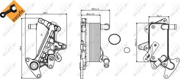 NRF 31357 - Eļļas radiators, Automātiskā pārnesumkārba autodraugiem.lv