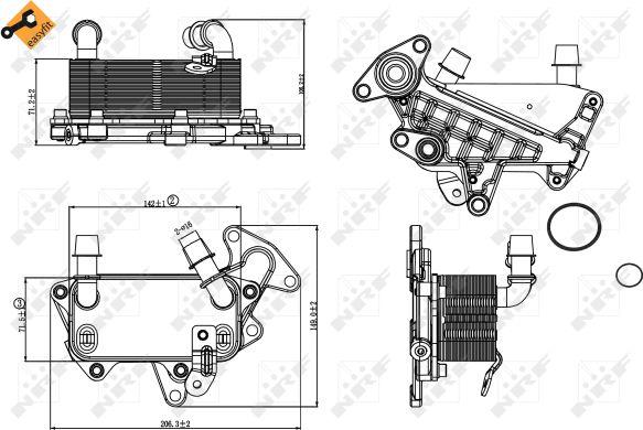 NRF 31264 - Eļļas radiators, Automātiskā pārnesumkārba autodraugiem.lv