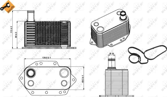 NRF 31281 - Eļļas radiators, Motoreļļa autodraugiem.lv