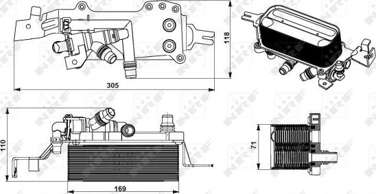 NRF 31749 - Eļļas radiators, Automātiskā pārnesumkārba autodraugiem.lv