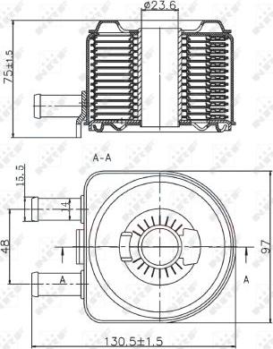 NRF 31735 - Eļļas radiators, Motoreļļa autodraugiem.lv