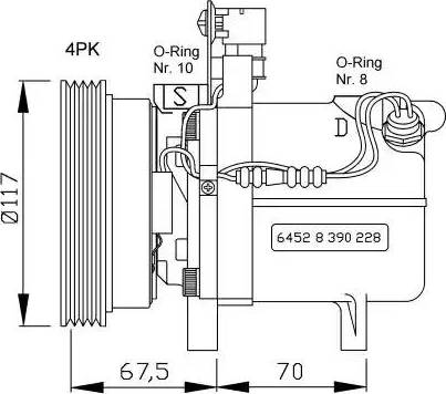 NRF 32055G - Kompresors, Gaisa kond. sistēma autodraugiem.lv
