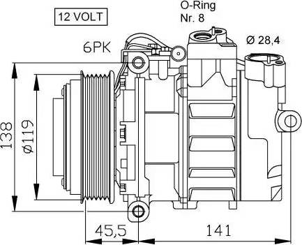 NRF 32053G - Kompresors, Gaisa kond. sistēma autodraugiem.lv