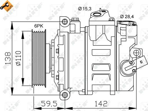 NRF 32146 - Kompresors, Gaisa kond. sistēma autodraugiem.lv